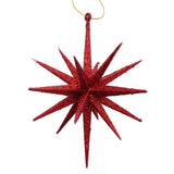 BOLTZE Dekoanhänger Tove Stern, Rot, 15 cm, 2er Set – Weihnachtsbaumschmuck aus Kunststoff