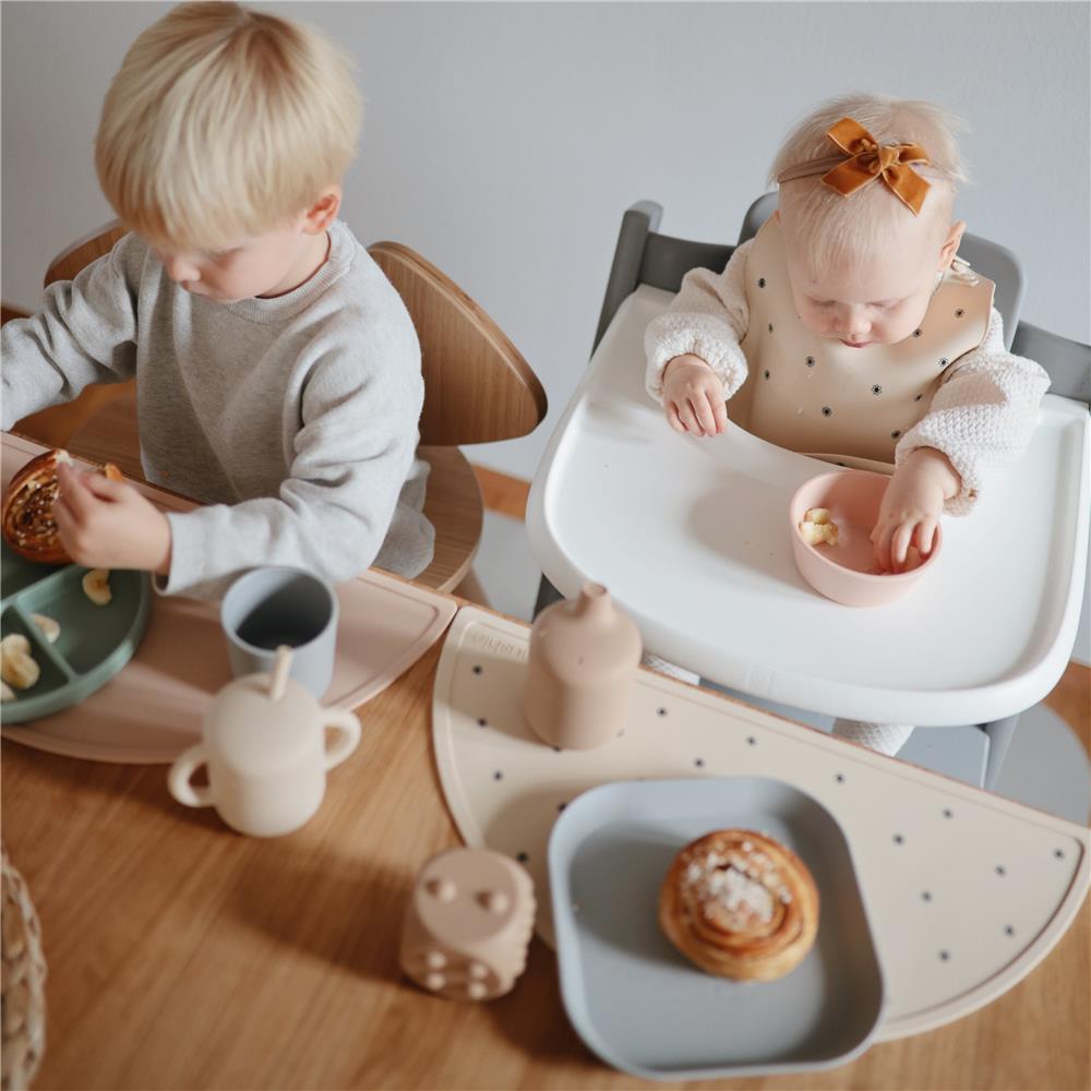 Mushie Silikon-Platzdeckchen, Whales, Tischset, BPA-frei