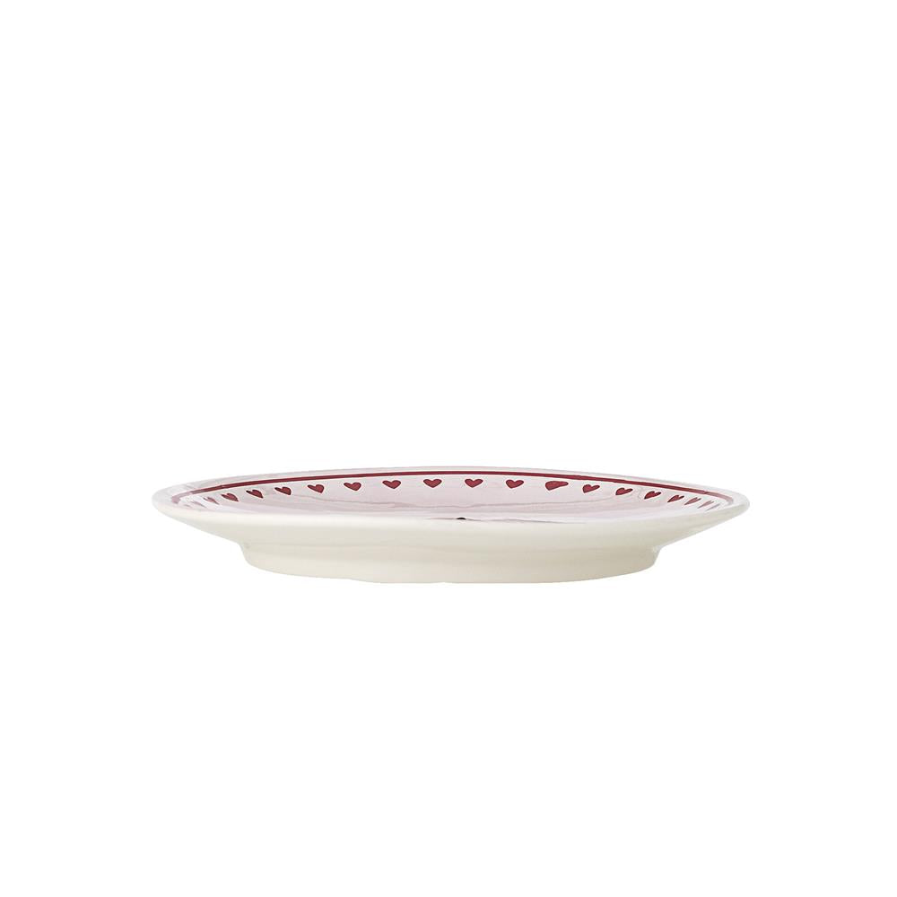 Bloomingville Binna Teller Rosa Steingut 4er Set Weihnachtsteller 16 cm