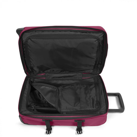 Eastpak TRANVERZ S, Kleiner Reisetrolley, Wine Burgundy (rot), 42L, Rollkoffer mit 2 Rädern und TSA-Schloss