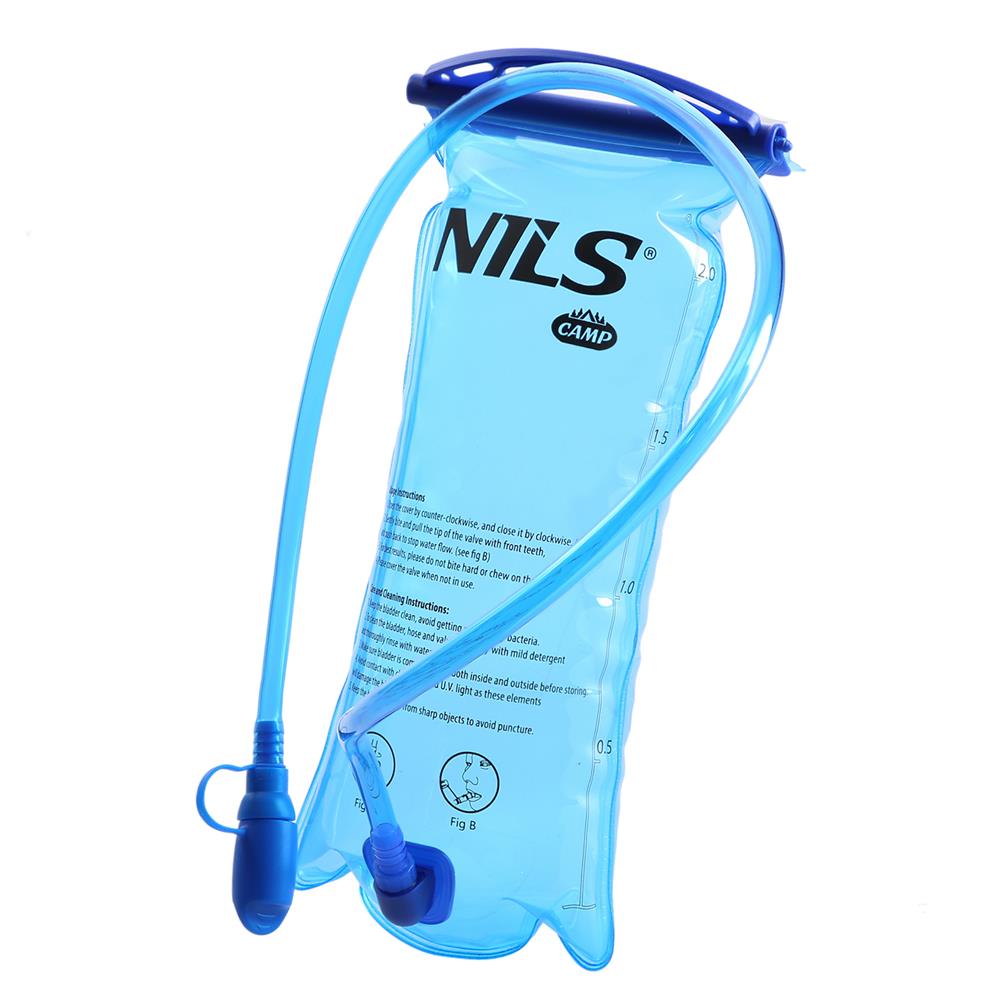 NILS CAMP Trinkblase 2L für Rucksack Wandern Fahrrad Outdoor