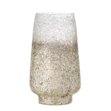 Bloomingville Lucina Teelichthalter, Silber, Glas 20 cm Weihnachtsdeko
