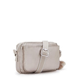Kipling ABANU S, Kleine Umhängetasche, Metallic Glow (beige), Schultertasche mit verstellbarem Schultergurt