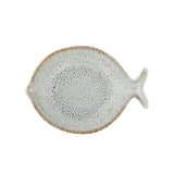 Bloomingville Fleur Servierplatte Fischform Natur Steingut mediterran 27cm