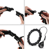Hula Hoop Reifen Plus Size mit Gewicht und Massagefunktion Schwarz | HMS HHW11
