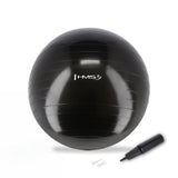 Gymnastikball 55 cm Schwarz mit Luftpumpe für Pilates und Fitness | HMS YB01N