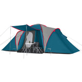 NILS CAMP Highland IV Zelt für 4 Personen Blau-Grau - großes Familienzelt mit Vorraum für Camping & Outdoor