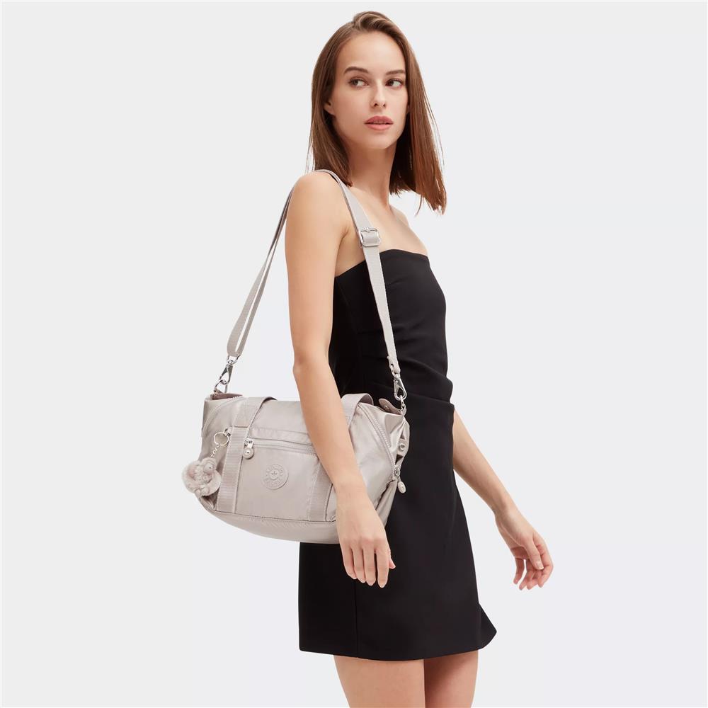 Kipling ART MINI, Mini Tote Bag, Metallic Glow (beige), Handtasche mit Schultergurt