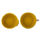Bloomingville Haisy Schale 2er Set grün - Steingut Schalen mit Blumenmotiv für Küche & Tischdeko