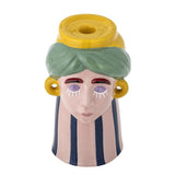 Bloomingville Miss Jody Vase Bunt Steingut Deko-Vase 22,5cm
