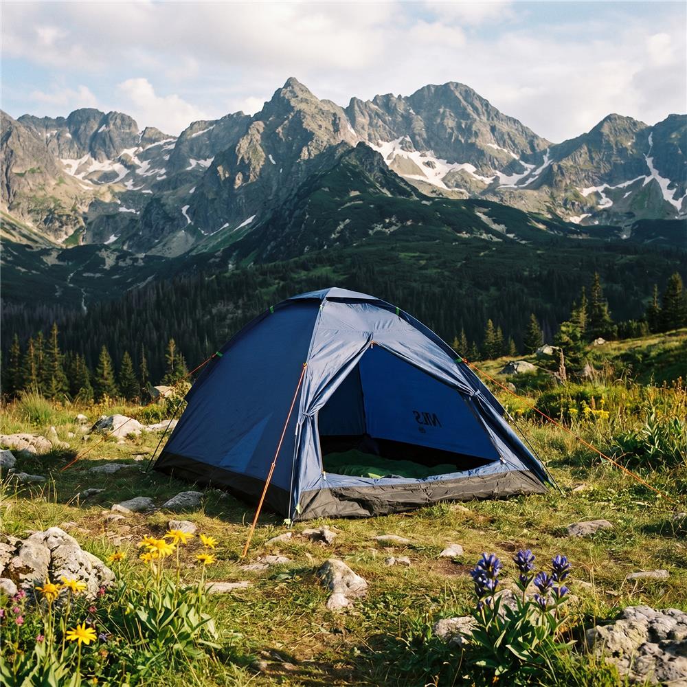 NILS CAMP Nightfall Zelt für 2 Personen in Dunkelblau - leichtes Campingzelt für Trekking, Berge & Outdoor