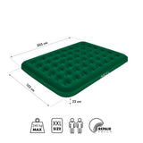 NILS CAMP Campingmatratze Doppelbett grün 203x152x22 cm für Camping Reise Gästebett