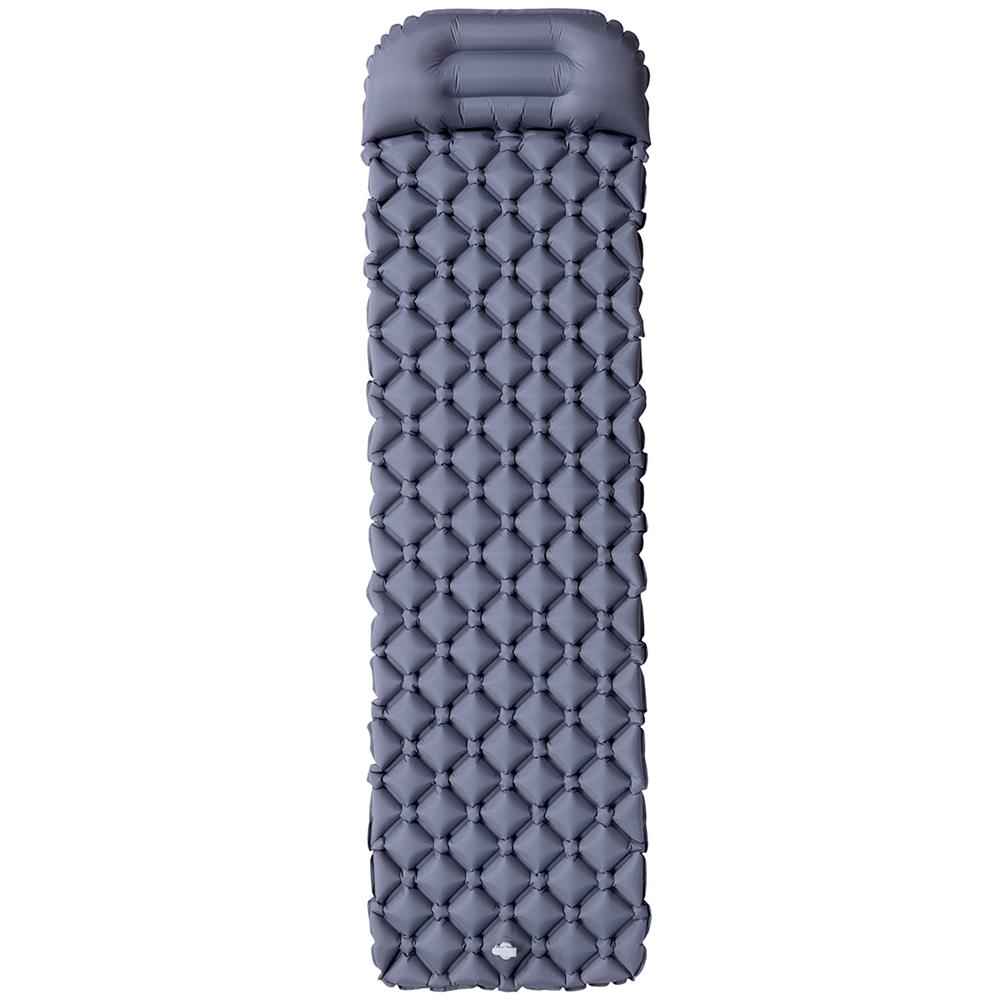 NILS CAMP Campingmatte leicht in grau mit Luftpumpe Outdoor Trekking Reisen