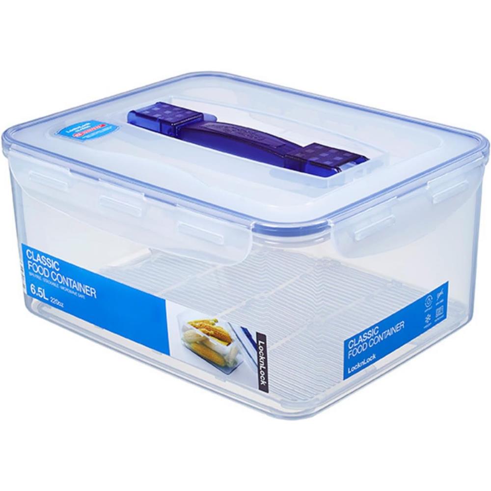 LocknLock PP Classic Vorratsdose 6,5 L mit Griff & Ablaufgitter, BPA-frei
