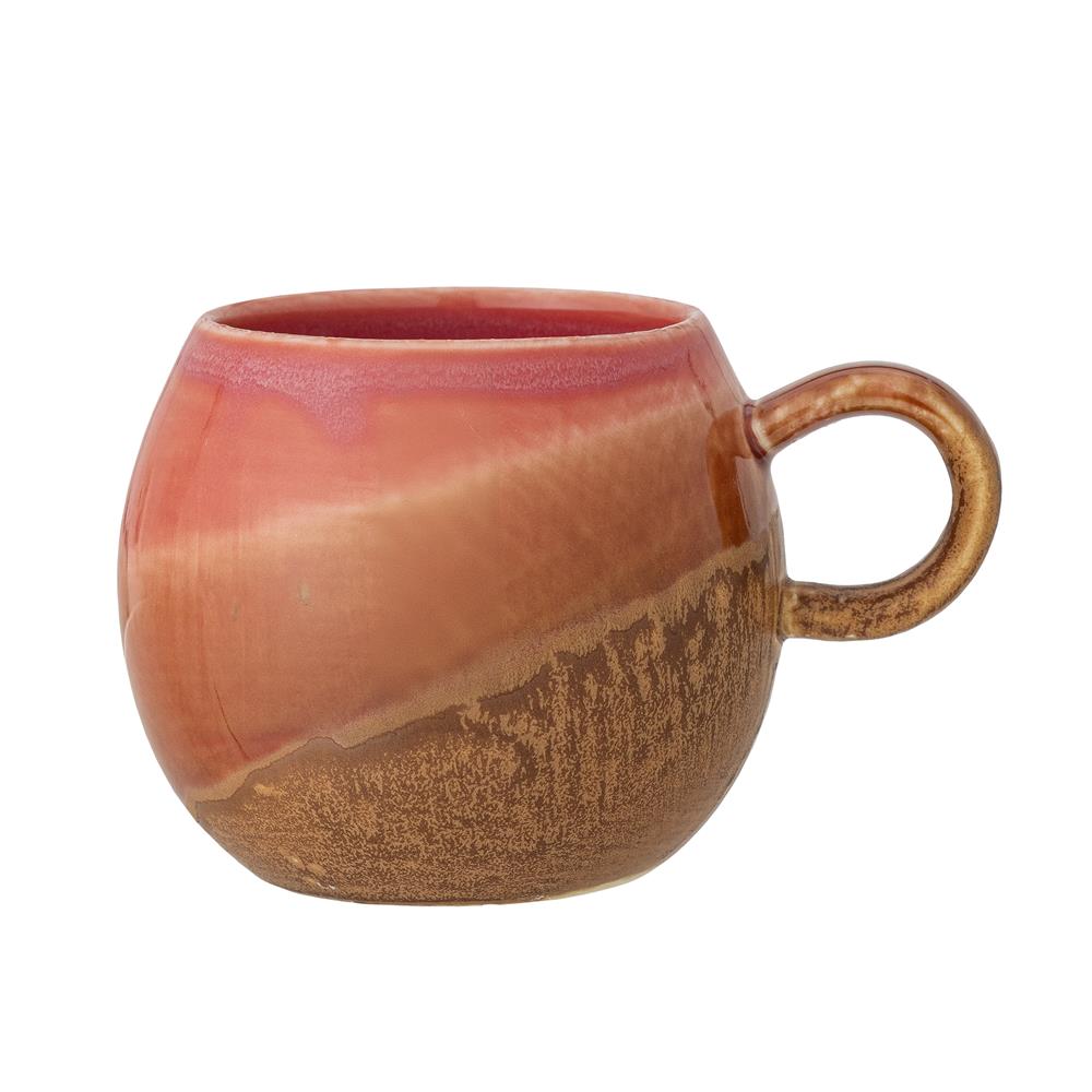 Bloomingville Paula Tasse Orange Steingut D9xH8 cm – orangefarbene Reaktivglasur