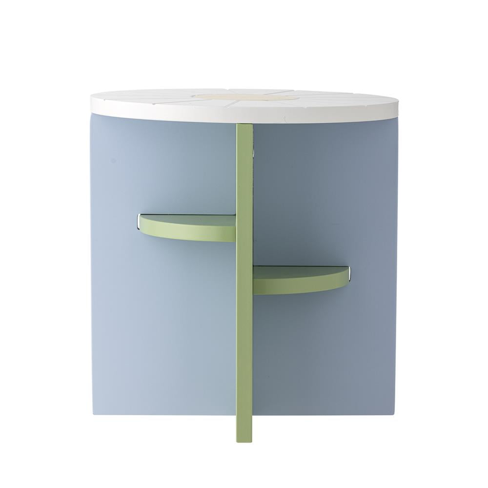 Bloomingville MINI Latti Hocker bunt - Kinderhocker aus MDF mit Color-Blocking Design für Kinderzimmer