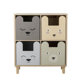 Bloomingville MINI Calle Bücherregal bunt - Kinderregal mit Schubladen aus Holz für Kinderzimmer