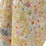 Bloomingville Manoj Decke 152x127 cm bunt - Baumwolldecke mit Blumenmuster für Sofa & Wohnbereich