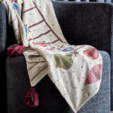 Bloomingville Ornamentia Decke Bunt 160x130 cm Weihnachtsdecke Baumwolle