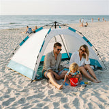 NILS Wurfzelt automatisch in grau für Strand Camping und Garten mit UV Schutz