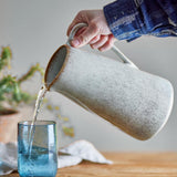 Bloomingville Fleur Krug Steingut natur 1500 ml dekorativ