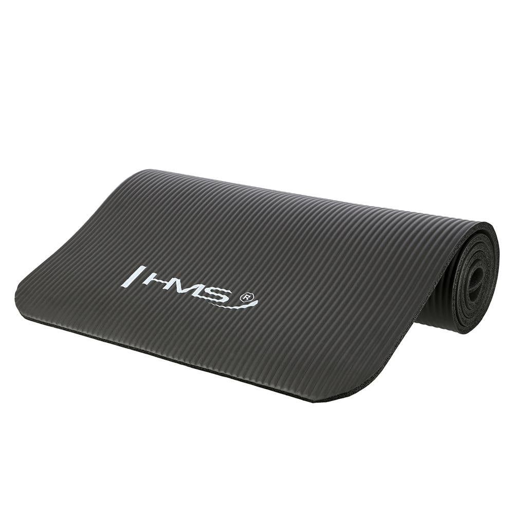 Yogamatte 183 x 61 x 1,5 cm Fitnessmatte Schwarz Gymnastikmatte rutschfest | HMS YM04