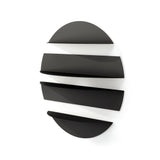 Umbra Solis Wandregal in Schwarz, rundes Metallregal mit 4 separaten Ablageelementen