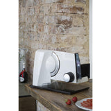 GRAEF Allesschneider SlicedKitchen S11001 weiß mit Edelstahl Wellenschliffmesser und Kindersicherung