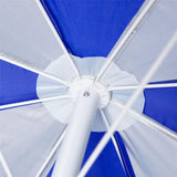 NILS CAMP Strandschirm blau-weiß UV Schutz SPF40 für Strand Camping Garten