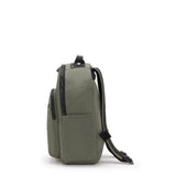 Kipling SEOUL S, Kleiner Schulrucksack mit 11-Zoll-Tabletfach, 14L, Green Moss (grün)