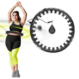 Hula Hoop Reifen Plus Size mit Gewicht und Massagefunktion Schwarz | HMS HHW12