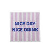 Bloomingville Rosy Serviette 20er Set 33x33 cm bunt - Papierservietten HAPPY HOUR Tischdeko