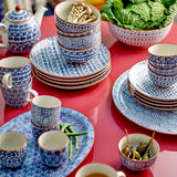 Bloomingville Karine Becher 4er Set 300 ml Steingut blau Design