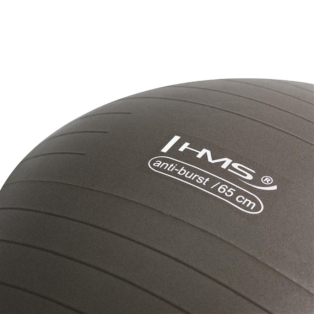 Gymnastikball 65 cm Braun Anti-Burst mit Luftpumpe für Pilates | HMS YB02N