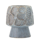 Bloomingville Clarke Blumentopf blau Steingut strukturiert 16,5 cm