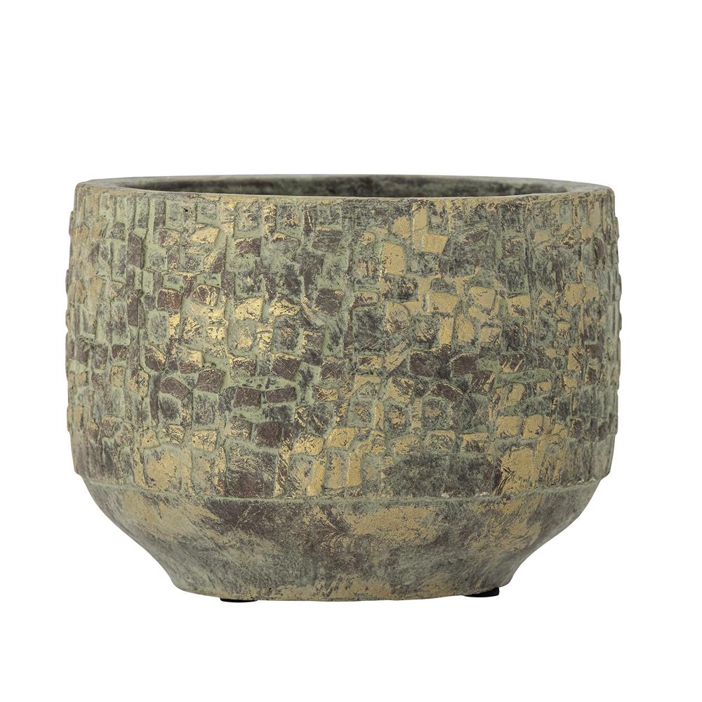 Bloomingville Mawi Deko-Blumentopf, Grün, Terrakotta D22,5xH16 cm