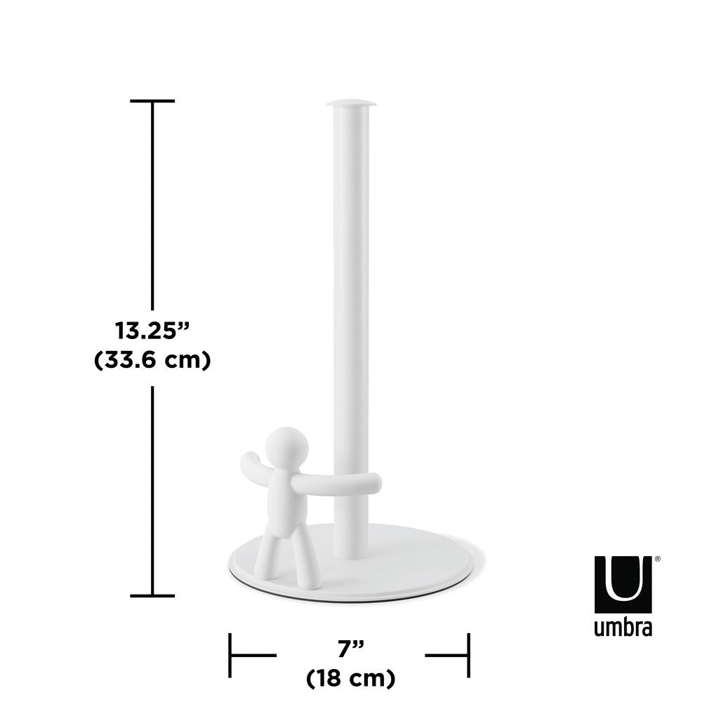 Umbra Buddy Küchenrollenhalter stehend, Rollenhalter für Küchentücher in Weiß