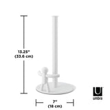 Umbra Buddy Küchenrollenhalter stehend, Rollenhalter für Küchentücher in Weiß