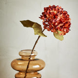 Bloomingville Hydrangea Stiel orange - künstliche Hortensie Deko Blume für Vase & Wohnaccessoires