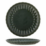 Bloomingville Latina Teller, Dunkelgrün, 27 cm, Steingut, Speiseteller, dänisches Design
