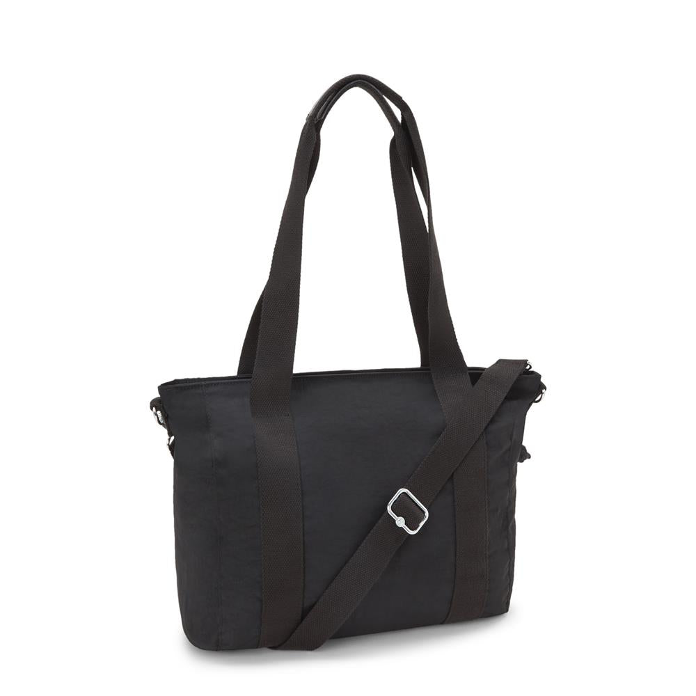 Kipling ASSENI S, kleine Tote Bag, Black Noir (schwarz), Handtasche mit Schultergurt & Fächern