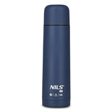 NILS CAMP Thermoskanne 0,5L Edelstahl blau isoliert für Camping Reisen Alltag