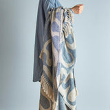 Bloomingville Salobre Decke Blau Baumwolle Wohndecke 160x130cm