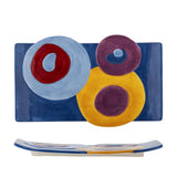 Bloomingville Polivia Tablett Keramik bunt handbemalt 30 cm