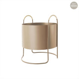 OYOY Maki Pflanzgefäß niedrig 50 x 42 x 40 cm Eisen Beige Blumentopf