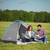 NILS CAMP Zelt für 2 Personen in Grau - kompaktes Campingzelt für Outdoor, Trekking, Festival & Reisen