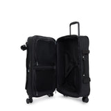 Kipling SPONTANEOUS M, Mittelgroßer Reisekoffer, Black Noir (schwarz), 71L, 4-Rollen-Koffer