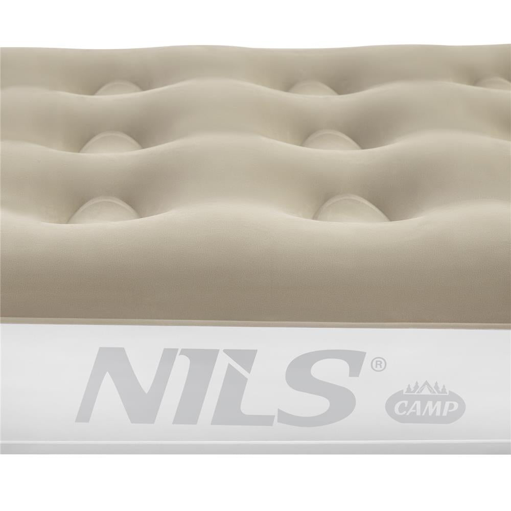 NILS CAMP Campingmatratze Einzelbett beige 191x73x22 cm für Camping Reise Gästebett