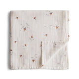Mushie Musselin-Baby-Wickeldecke, Boats, Pucktuch aus 100% Bio-Baumwolle