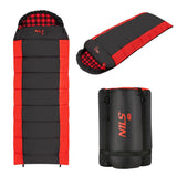 NILS CAMP Schlafsack NC2003 Schwarz/Rot Camping Deckenschlafsack